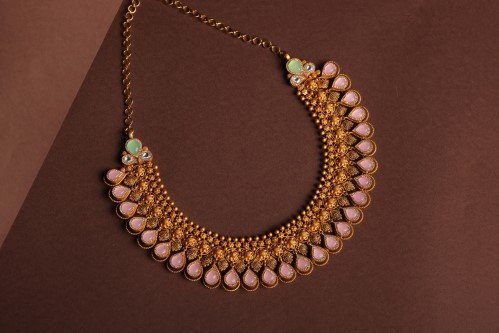 Krishna Jewels — Kundan polki bridal necklace set