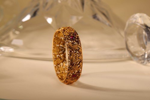 Krishna Jewels — 22kt gold temple heritage Nagas bangle